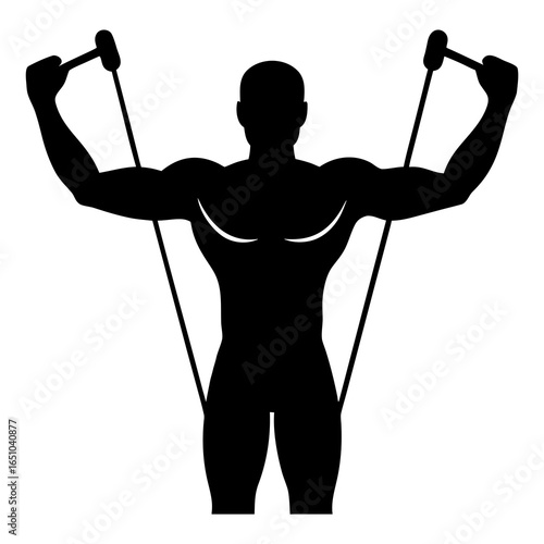 Power bands silhouette vector illustration for exercise 