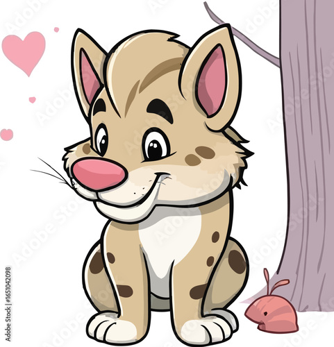 Cute cartoon a illustrator vector merle
