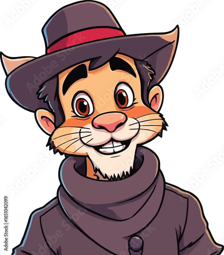 Cute cartoon a illustrator vector merle