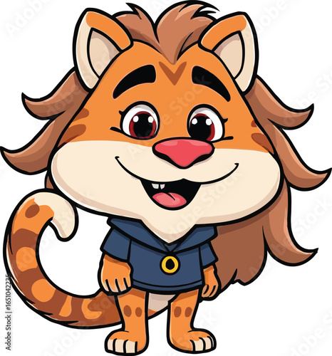 Cute cartoon a illustrator vector merle