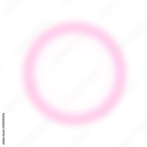 Soft pink circular light effect creates a calming atmosphere in a serene setting during twilight. Abstract vector illustration