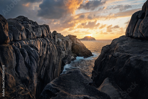Paper Cliffs of Punta Moras, Lugo, Galicia, Spain.