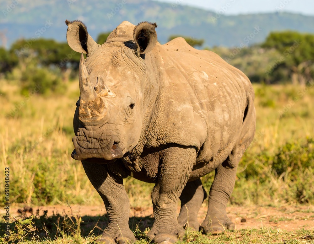 Fototapeta premium Rhinoceros in savanna