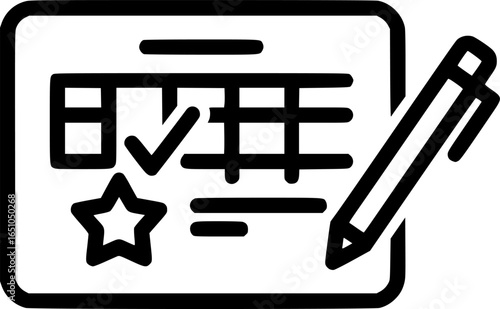 Productivity scorecard outline icon vector
