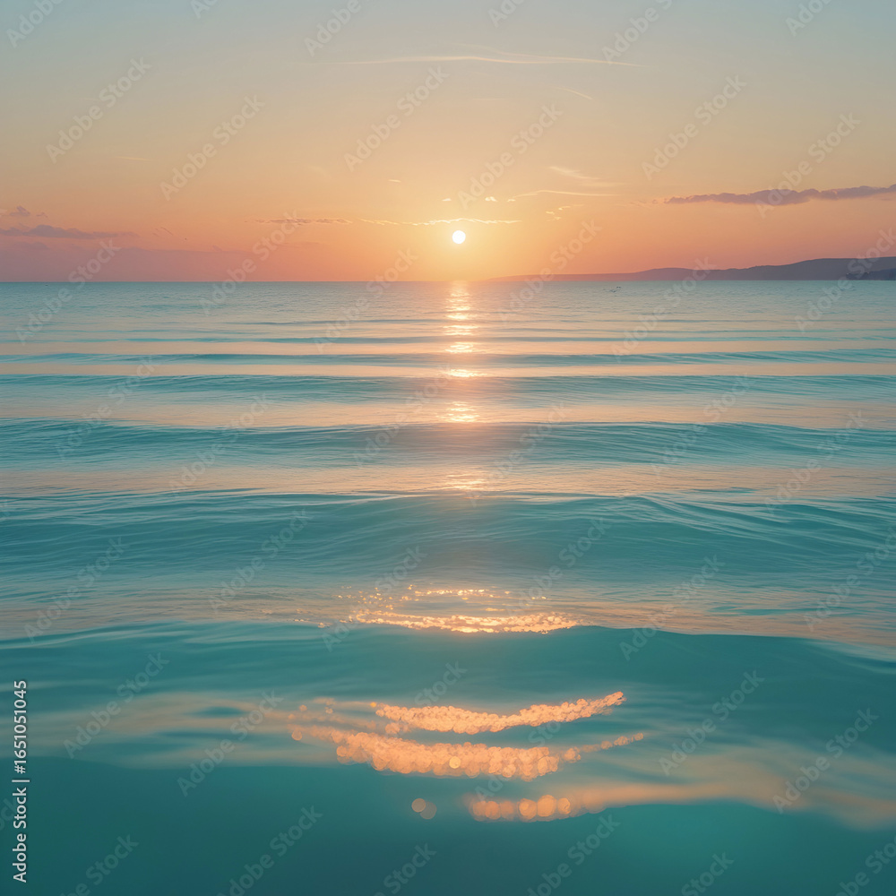 Obraz premium Sunset over sea