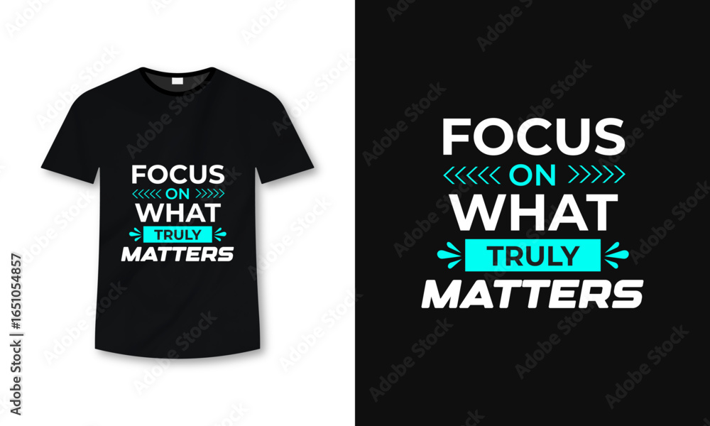 Naklejka premium Modern typography t-shirt design - Minimal streetwear quote graphic statement t shirt template