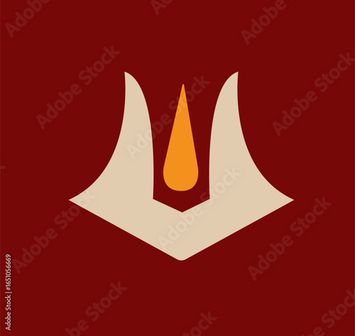 Hindu Dharma Tilak Cultural Religious Symbol Indian Art Illustration