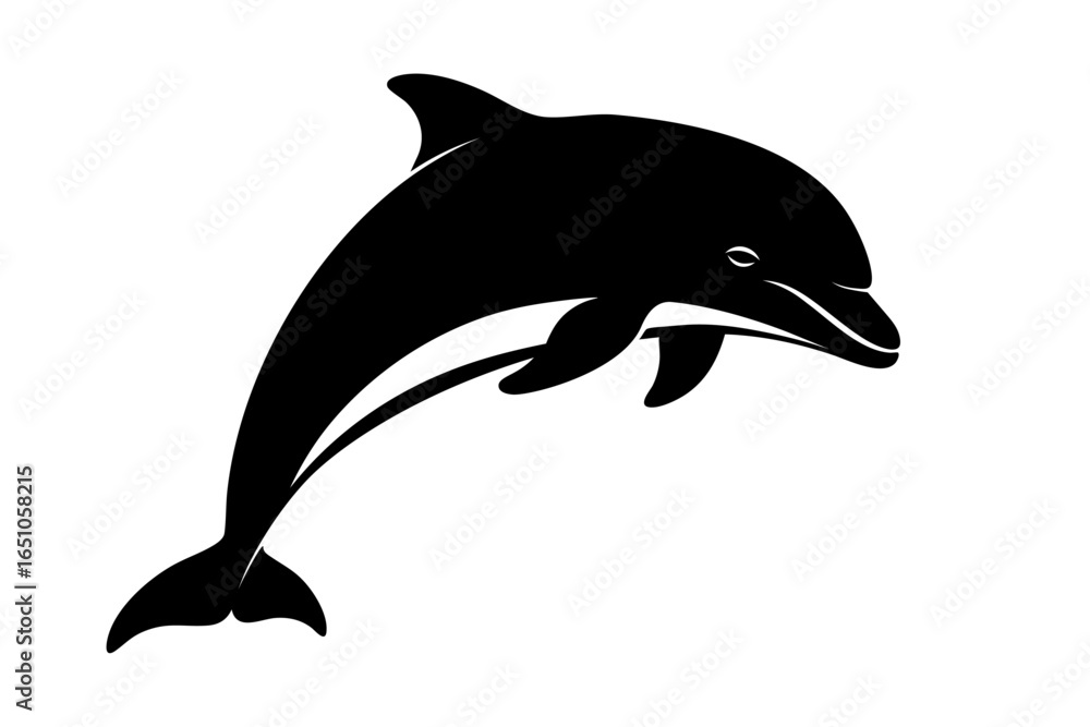 Fototapeta premium Jumping dolphin for marine life logo