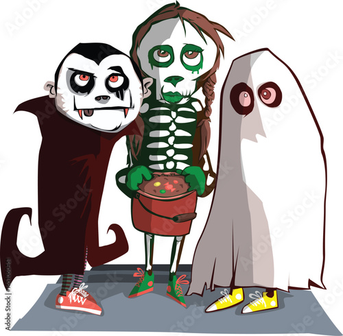 Halloween Classic Horror Monsters Vampires werewolves mummies Frankensteins monster witches zombies best Artwork vector editable logo for Wall Sticker t-shirt design and multipurpose use in high