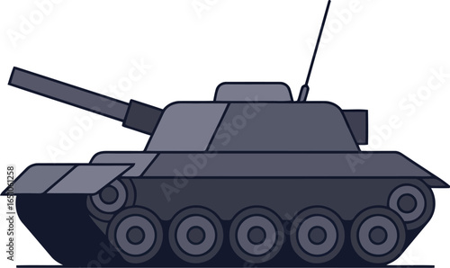 Modern military tank illustration
