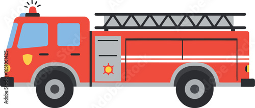 Red fire truck illustration