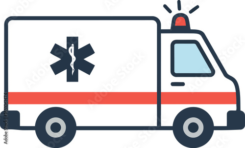 Ambulance vector icon emergency medical service