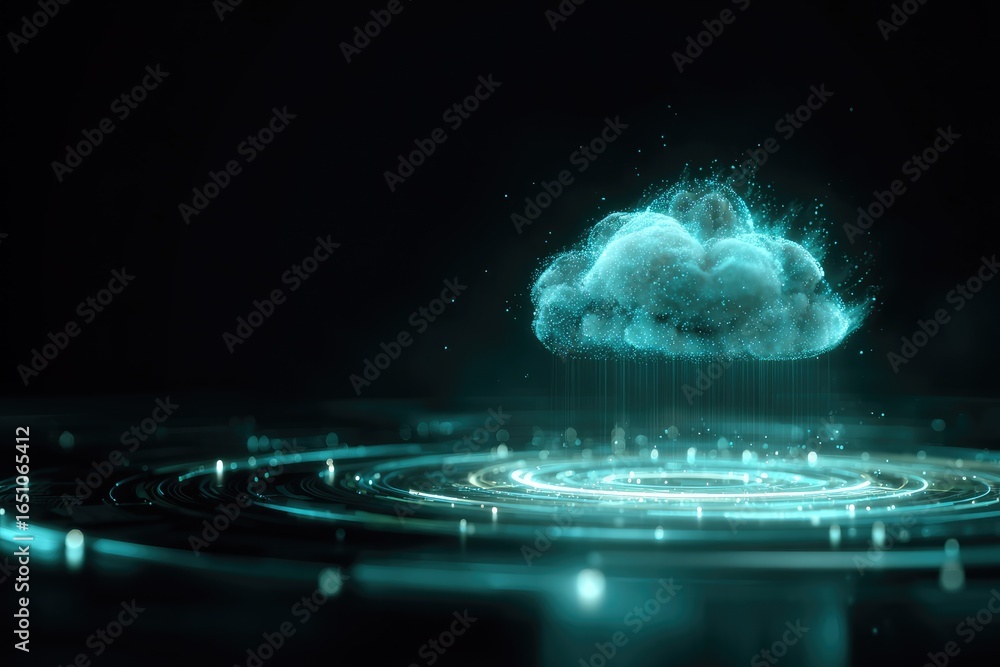 Obraz premium Abstract cloud digital graphic
