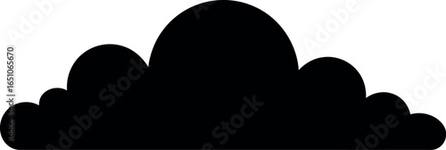 Black cloud silhouette icon