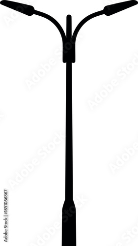 Modern streetlight silhouette