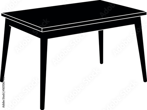 Modern black dining table