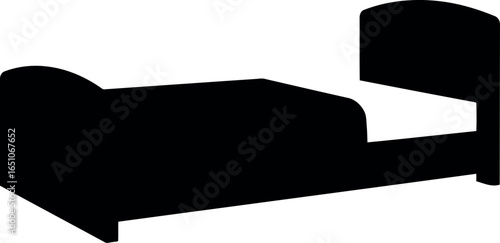Black modern bed silhouette