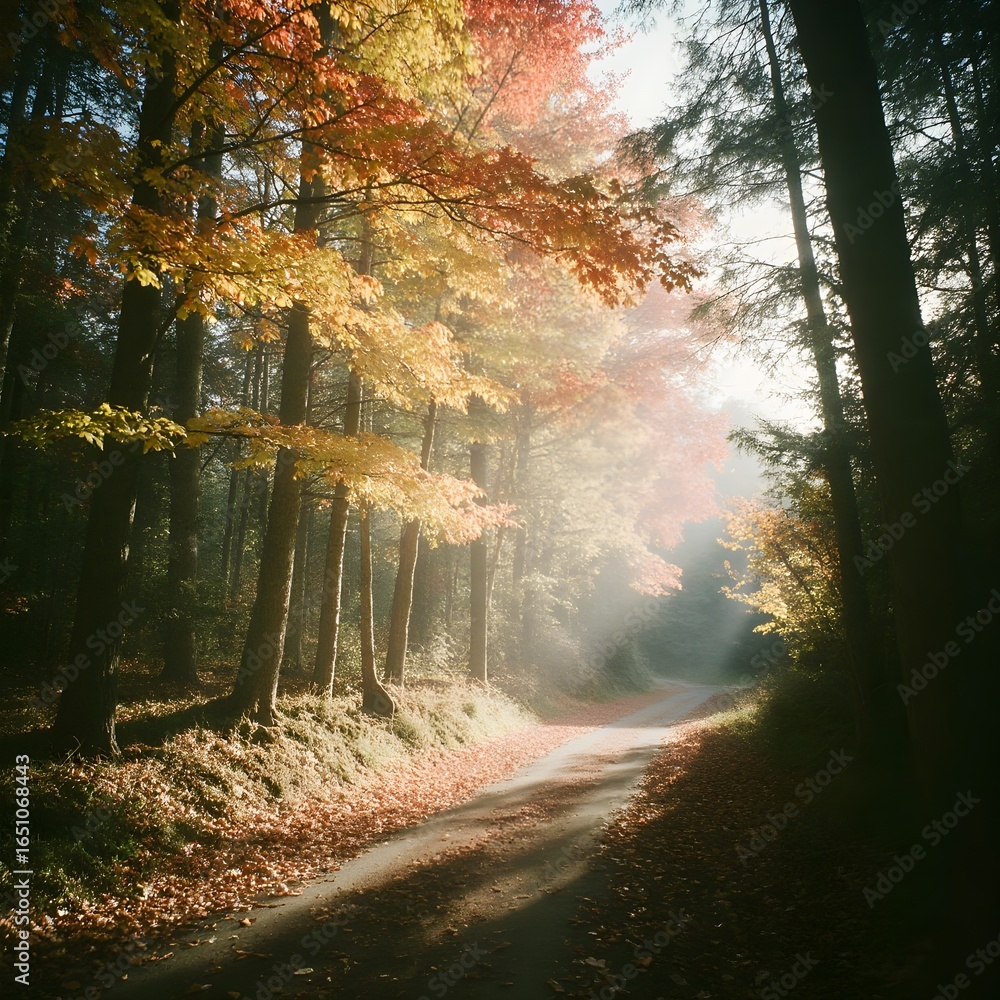 Obraz premium Autumn Forest Path