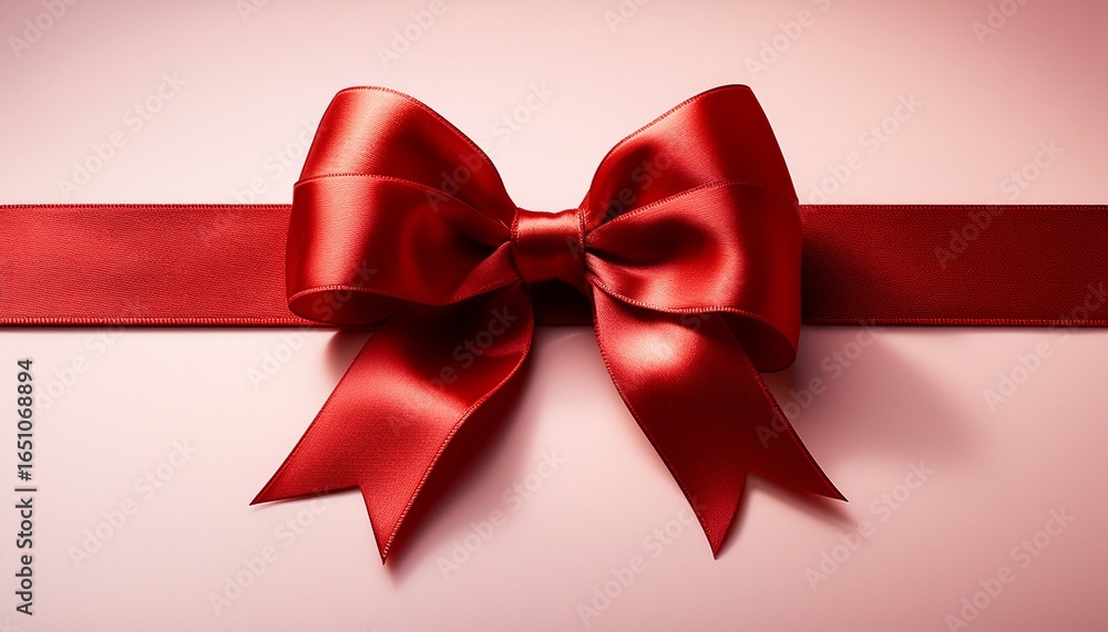 Fototapeta premium red bow and ribbon