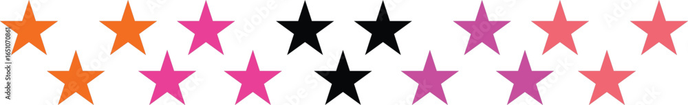 Obraz premium Stars icon customer product rating review on transparent.Vector illustration of stars set isolated on transparent background background.