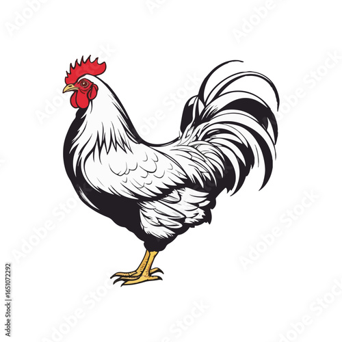Hen cock vector 