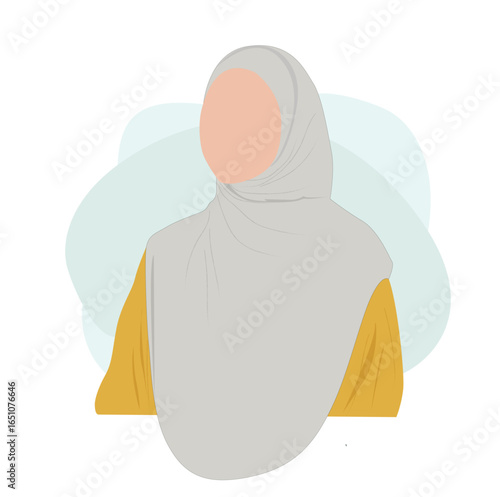 Muslim woman in hijab. veiled woman