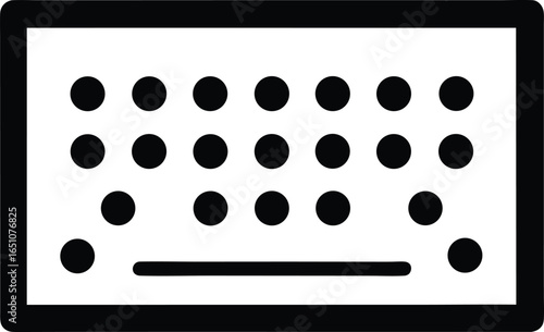 Braille alphabet vector icon.