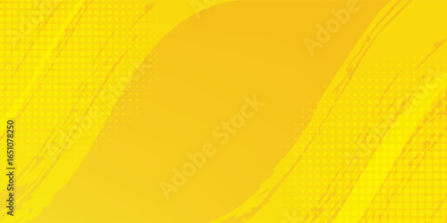 Yellow side hatch with halftone effect. Vintage pop art retro vector illustration