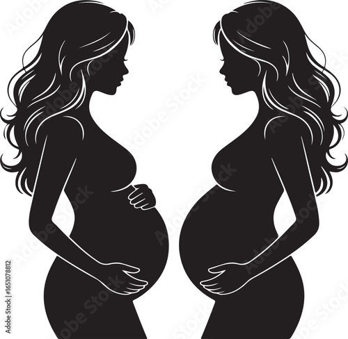 Pregnant Woman Silhouette Vector – Motherhood Design

Mom to Be Vector Bundle – Pregnancy Silhouette Collection

Mother and Baby Silhouette Vector for Family and Maternity Design