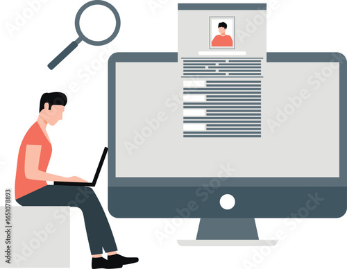 The researcher diligently explores new frontiers of knowledge