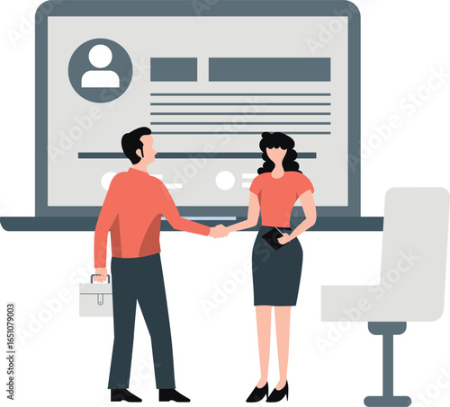 The investors are finalizing business deal.