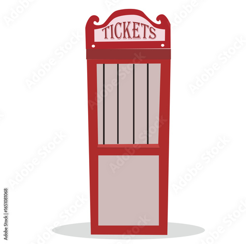 Ticket box office icon. Vector illustration 