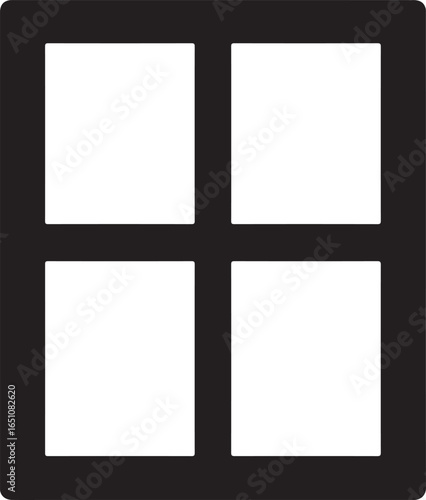 Simple and clean window silhouette vector for architecture, home, and interior design projects.