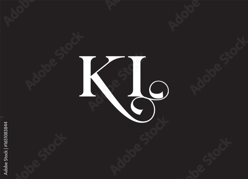 KL Abstract Letters Logo Monogram