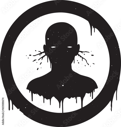 Symbolic representation of inner turmoil and mental health chall