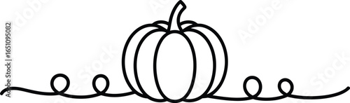 Simple Line Art Pumpkin Autumn Design Element: Minimalist Fall Harvest Illustration, pumpkin, thanksgiving,line art, black and white, simple, minimalist, autumn, fall, halloween,  harvest, vegetable