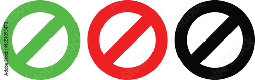 No sign icon vector transparent stock illustration eps10