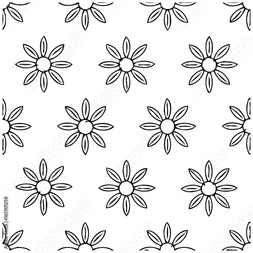 Delicate floral arrangement seamless pattern design creates a stylish and modern look with repeating elements