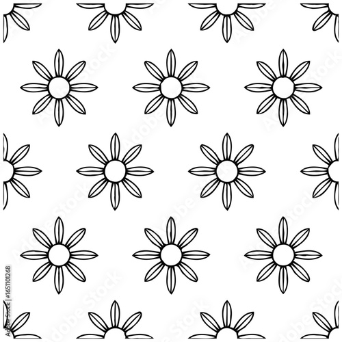 Elegant daisy flower pattern a seamless botanical design for spring and summer projects, creating a visually appealing texture