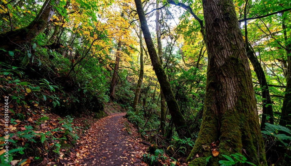 Fototapeta premium Autumn forest path (8)