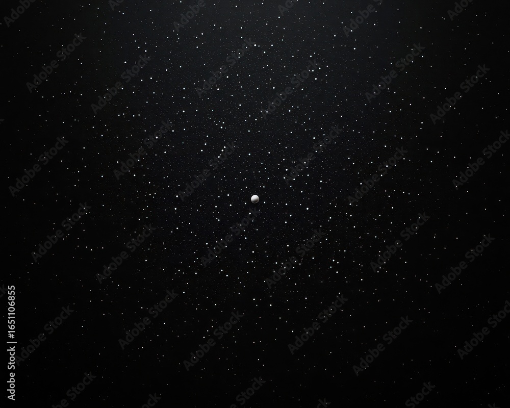 Fototapeta premium Star clusters as tiny white points on black minimalist grid layout
