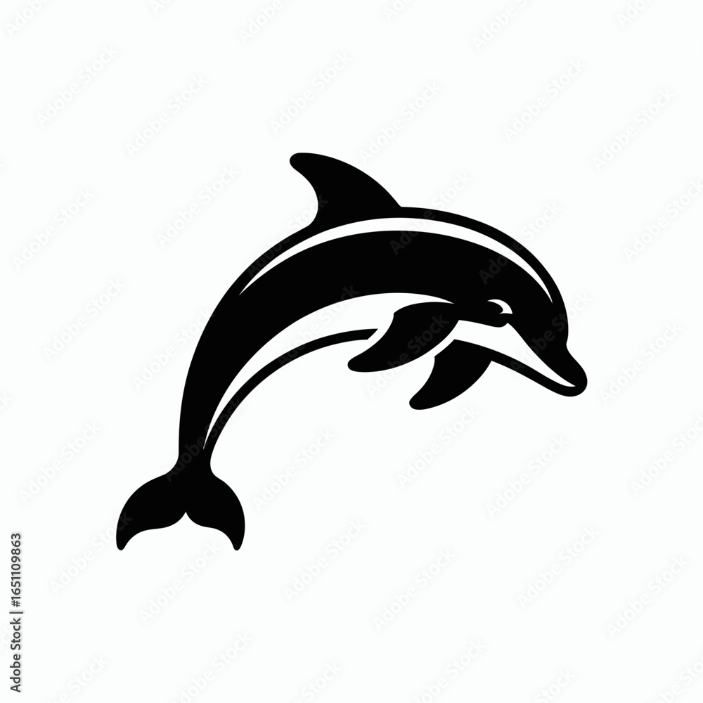 Obraz premium dolphin isolated on white background