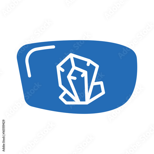 mineral glass color flat icon for digital and print projects.