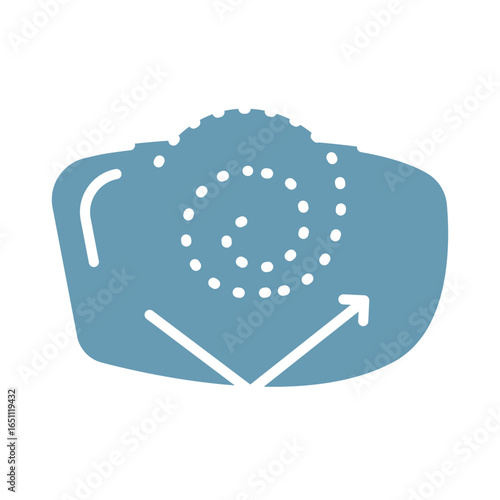 dust repellent color flat icon for digital and print projects.