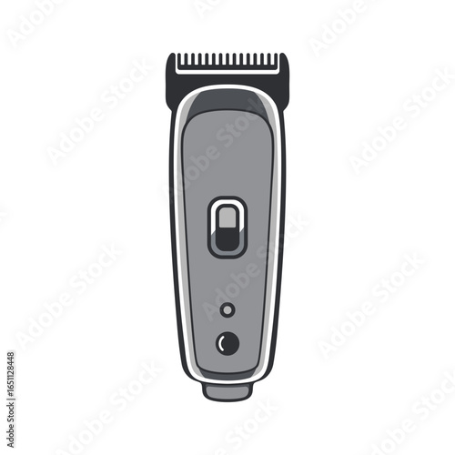 Electric shaver in metallic colors, personal grooming and shaving tool