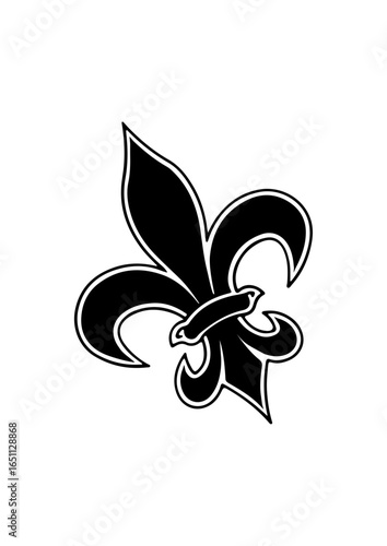 Wallpaper Mural Stylized Fleur-de-Lis Symbol Silhouette Torontodigital.ca