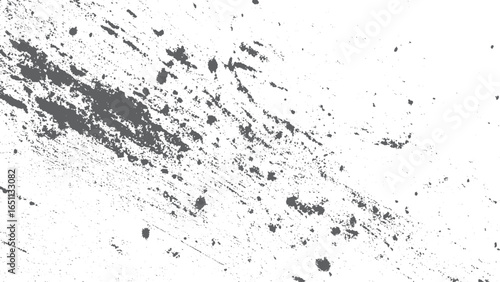 Black charcoal powder dust scattered on white background texture. Black gunpowder texture isolated on white background top view effect 