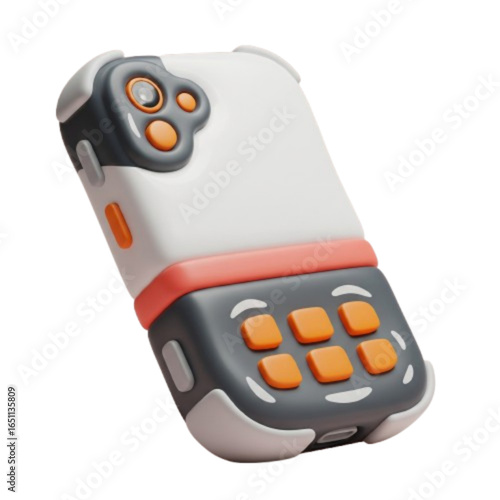 Colorful kids gaming controller case with buttons and grips  