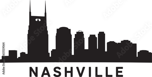 Nashville Cityscape Silhouette Vector Illustration for Travel and Urban Designs