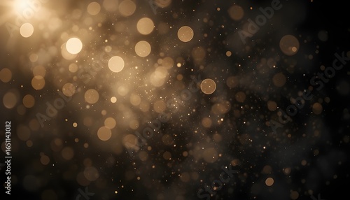 Effet de fuite de lumière avec flou bokeh, fuites de lumière et poussière, texture lumineuse dégradée bruitée rétro sur fond noir, grain vintage.